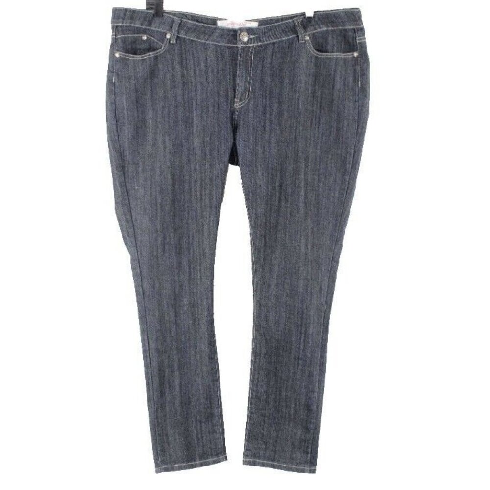 Aviva 23/24 x 32 Blue Denim Sequin Rhinestone Cotton Elastane Jeans